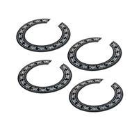 BAZEITFLOW Pegatina de Plástico de Guitarra para Acústica de Orificio Sonido de Transportar, 4 Piezas de Rosetas Decorativas Negro Diseño Profesional y Fácil