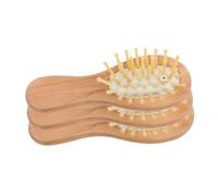 BAZEITFLOW Peine de Masajeador Cojín de Aire 3 Unidades Mini Portátil Peines de Madera para Cuidado Capilar Estimulante Anticaída Adecuado para Todo Tipo de Cabello