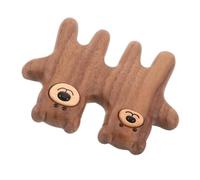 BAZEITFLOW Peine Masajeador de Cuero Cabelludo de Madera de Nogal Dientes Anchos, Herramienta para Masaje Corporal, Exfoliante y Meridiano, Adecuado para Relajación en Cuello, Espalda y