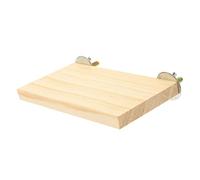 BAZEITFLOW Perca De Plataforma Rectangular Madera Natural Soporte Juguete Ejercicio Cacatúas Jaula Periquitos Accesorios Pájaros