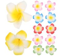 BAZEITFLOW Pinzas Cabello Flores de Plumeria Artificiales de 7 CM 30 Piezas Accesorio Ligero y Tropical Adecuado para Fiestas Playa y Uso Diario