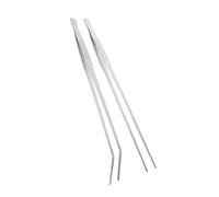 BAZEITFLOW Pinzas para Alimentar Reptiles de Acero Inoxidable Set de 2 Pinzas Largas de 20 CM Punta Recta y Curva Herramienta para Terrarios y Acuarios Uso Seguro para Mantenimiento y