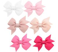 BAZEITFLOW Pinzas Pelo Lazo de Tela de Hilo, Accesorios para Cabello de Niñas, Clips Pequeños Hechos a Mano, Confortables y Livianos para Uso Diario, Pack de 12 Piezas para Bebés y Niñas