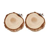BAZEITFLOW Plataforma de Pie para Hámster y Loros de Madera Natural, Tablero de Salto 6-8 Cm, 2 Piezas, Accesorio para Jaulas de Pájaros Domésticos y Conejillos de Indias