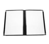 BAZEITFLOW Porta Menú para Bares y Cafeterías de Plástico Blanco, Versátil 6 Páginas y Diseño Moderno para Presentar Menús y Bebidas
