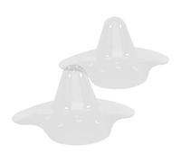 BAZEITFLOW Protector de Pecho de Silicona para Lactancia, Copas Semi-circulares Triangulares Reutilizables, Transparentes y Transpirables, 1 Caja 2 Piezas para Bebés y Nuevas Mamás