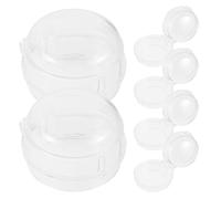 BAZEITFLOW Protectores para Perillas de Estufa de Gas 6 Piezas Transparentes Fundas de Seguridad Resistentes al Calor Cubiertas Protectoras Antigrasa para Cocina y Horno Uso Infantil