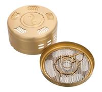BAZEITFLOW Quemador y Tamaño Óptimo sin Humo de Cobre Dorado de Moxibustión Diseño Elegante para Uso Doméstico Portátil