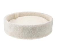 BAZEITFLOW Repuesto Cama para Árbol de Gatos Cojín Redondo de Forro Polar 30 CM Color Beige Accesorio Compatible para Torres de Gatos Cama Nido Cómoda y Lavable para Mascotas de Interior
