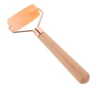 BAZEITFLOW Rodillo de Masaje Facial de Sal Rosa Natural de Montaña, Herramienta Manual sin Perforaciones, Masajeador para Cara, Cuello y Espalda, Dispositivo de Estiramiento Facial Eficaz