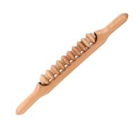 BAZEITFLOW Rodillo de Masaje Manual para Fascia y Cuerpo Completo, Palo de Masaje de Material Sintético Beige Que Libera Tensión Muscular y Suaviza la Piel en Piernas y Cuello