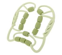 BAZEITFLOW Rodillo de Masaje Muscular para Pantorrillas, Herramienta de Masaje 12 Ruedas, Compacto y Ergonómico, Color Verde Manzana, Masajeador Manual para Yoga y Relajación Profunda