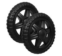 BAZEITFLOW Ruedas de Goma Espuma Negras para Carrito de Compras, Repuesto 2 Piezas, Absorción de Impactos, Rodamiento Suave, Resistentes para Uso en Supermercados y Transporte de Mercancías