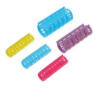 BAZEITFLOW Rulos Cabello Autoadherentes 36 Piezas 15Cm/20Cm/25Cm Dientes Plástico para Peinar Rizos Naturales Uso Doméstico y Viaje Herramientas de Peluquería Profesional Color Aleatorio