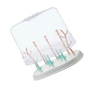 BAZEITFLOW Secador Estante de Biberones Forma Multifuncional con Ramas con Base en PP Tapa Antideslizante para Botellas y Vasos de Ñiño