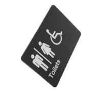 BAZEITFLOW Señal de Baño Accesible con Braille para Discapacitados Placa de Puerta Resistente de Abs para Interior y Exterior Indicación Unisex para Negocios y Restaurantes