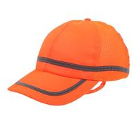 BAZEITFLOW Sombrero de Seguridad Reflectante con Visera para Protección Solar Gorra Transpirable para Actividades y con Tiras Reflectantes y Diseño Fresco Naranja