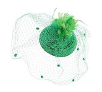 BAZEITFLOW Sombrero Vintage Verde con y Pinzas para Cabello Accesorio Festivo para Día de San Clip Elegante para Fiestas Temáticos