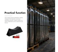 BAZEITFLOW Soporte Anticaída para Bombonas de Gas Negro con Tornillos de Expansión Correa Estabilizadora Resistente y Soporte Fijo para Tanques de Oxígeno Adecuado para Fábricas y