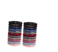 BAZEITFLOW Soporte Caballo Elástico Cuentas, 18 Piezas de Lazos Cabello de Malla, Forma Simple, Adecuado para Mujeres y Niñas en Muchas Ocasiones Color Aleatorio