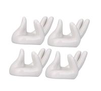 BAZEITFLOW Soporte De Ocarina De Cerámica Forma De Mano, Soporte Portátil Para Instrumentos Musicales De Viento, Compatible Ocarinas De 6 y 12 Agujeros, Base Estable Para Escritorio, Pack De 4 Piezas