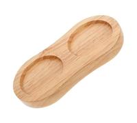 BAZEITFLOW Soporte Para Condimentos Base De Madera Natural, Organizador De Molienda Para Molinillo De Sal y Pimienta, Almohadilla Antirrayas, Bandeja Para Encimera De Cocina, Práctico Para Mesa y Bar,