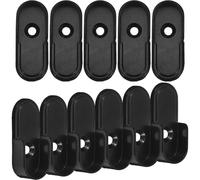 BAZEITFLOW Soportes para Barra de Armario de Aleación de Zinc Soporte Central Negro para Riel de Ropa 12 Unidades Resistentes para Fijación Segura Armarios y Roperos