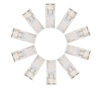 BAZEITFLOW Soportes para Riel de Cortina 12 Piezas, Hierro Abs Resistente, Montaje Ajustable para Ventanas y Techo, Accesorios para Cortinas en Hogar y Oficina