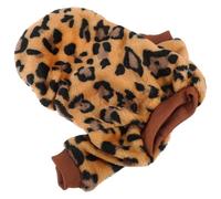 BAZEITFLOW Suéter de Invierno para Perro Pequeño XL Ropa Cálida de Franela Marrón Estampado de Leopardo Chaleco Resistente para Mascotas Suéter Decorativo para Perros y Cachorros