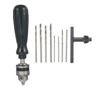 BAZEITFLOW Taladro Manual de Madera para Bricolaje Herramienta Portátil de Perforación con Múltiples Brocas para Modelismo Tallado y Proyectos DIY Diseño Ergonómico Antideslizante