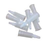 BAZEITFLOW Tapas de Frascos de Ampolla de Plástico Blanco para Botellas Ampolla 1ml Aplicación Fácil y Paquete de 25 Piezas para Cuidado Personal