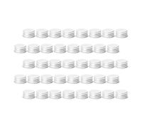 BAZEITFLOW Tapones de Rosca de Aluminio 28 MM Transparentes 60 Unidades Tapas de Repuesto Herméticas para Botellas de Loción y Frascos de Vidrio Resistentes a Fugas para Uso Diario y