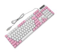 BAZEITFLOW Teclado Gaming Mecánico Teclas RGB Retroiluminado Cable USB Teclas Suspensión Retro Transición Luz Colorida para PC