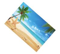 BAZEITFLOW Tela de Fondo para Fotografía Paisaje Hawaiano de Playa Diseño de Palmeras Tropicales Tamaño 180X110 CM Fondo para Fiestas y Sesiones Fotográficas Material Ligero y Duradero