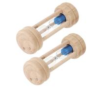 BAZEITFLOW Temporizador de Arena para Cepillado de Dientes Infantil 2 Minutos, Reloj Pequeño Portátil Marco de Madera Azul, Temporizador Visual Funcional para Hábitos Saludables y Uso Diario