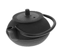 BAZEITFLOW Tetera de Hierro Fundido Pequeña con Mango Resistente al Calor para Té Suelto Tetera Metálica Retro de Japonés para Estufa y Decoración de Escritorio