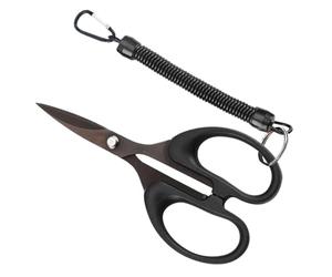 BAZEITFLOW Tijeras de Pesca Compactas Filo Afilado de Acero Inoxidable y Mango de Goma, Ideales para Cortar Hilo Trenzado y Alambre en Actividades de Pesca