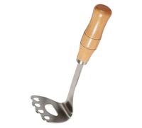 BAZEITFLOW Triturador Manual de Patatas de Acero Inoxidable con Mango de Madera Ergonómico Prensador Versátil para Puré de Verduras y Frutas Herramienta de Cocina Duradera y Práctica