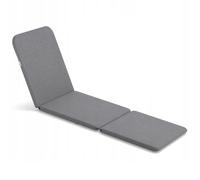 Bazkar Cojín para Tumbona | Espuma hidrófuga | Plegable con Correa de sujeción | para tumbonas de jardín (Gris, 190 x 60 cm, Tejido S-550 Oxford PU)