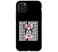 Bazo Best Buddy Boston Terrier para Perro, niña, mamá y Coqueta Carcasa para iPhone 11 Pro MAX