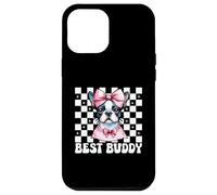 Bazo Best Buddy Boston Terrier para Perro, niña, mamá y Coqueta Carcasa para iPhone 12 Pro MAX