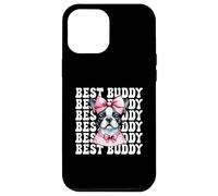 Bazo Best Buddy Boston Terrier para Perro, niña, mamá y Coqueta Carcasa para iPhone 12 Pro MAX