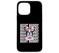 Bazo Best Buddy Boston Terrier para Perro, niña, mamá y Coqueta Carcasa para iPhone 13 Pro MAX