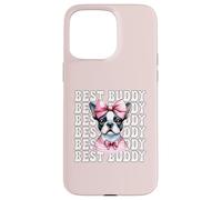 Bazo Best Buddy Boston Terrier para Perro, niña, mamá y Coqueta Carcasa para iPhone 15 Pro MAX