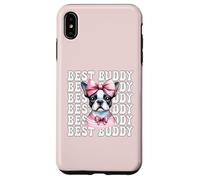Bazo Best Buddy Boston Terrier para Perro, niña, mamá y Coqueta Carcasa para iPhone XS MAX