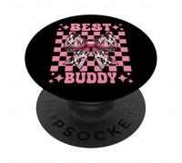 Bazo Best Buddy Boston Terrier para Perro, niña, mamá y Coqueta PopSockets PopGrip Adhesivo