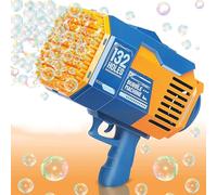 Bazooka Bubble® Azul | Máquina de Pompas de Jabón | Juguete Cohete Automático con 69 Agujeros | Juego al Aire Libre para Niños y Adultos | Juego de Agua 100% Divertido | Verano | OriginalCup