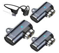 BaZuyunMd Adaptador de carga magnético USB-C para Shokz Aeropex AS800, Openrun Pro Mini, Open Run S803, OpenComm 2/UC, 3 piezas, con ojal de cordón