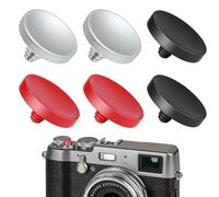 BaZuyunMd Juego de 6 botones de disparo para cámara de 11 mm, cóncavo, compatible con Fujifilm X100VI/XT5/XT50 y Nikon ZF, negro/plata/rojo