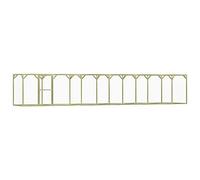BAZZI Gallinero de madera para gallinero, jaula para gallineros, gallineros, conejos, pajarera, madera de pino, sin tejado, 1,5 x 9 x 1,5 m